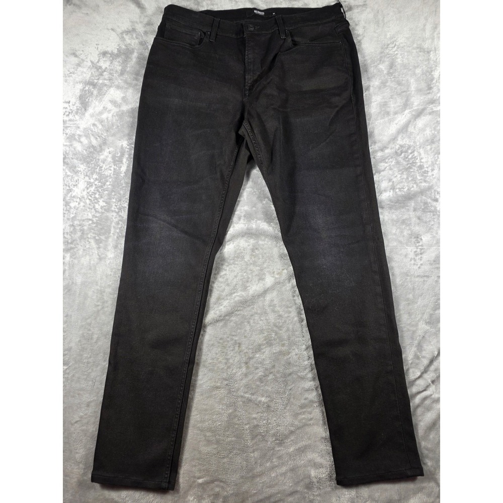 Hudson Zack Skinny Jeans Mens 36 Black Rinse 32in Inseam Stretch Denim NWT